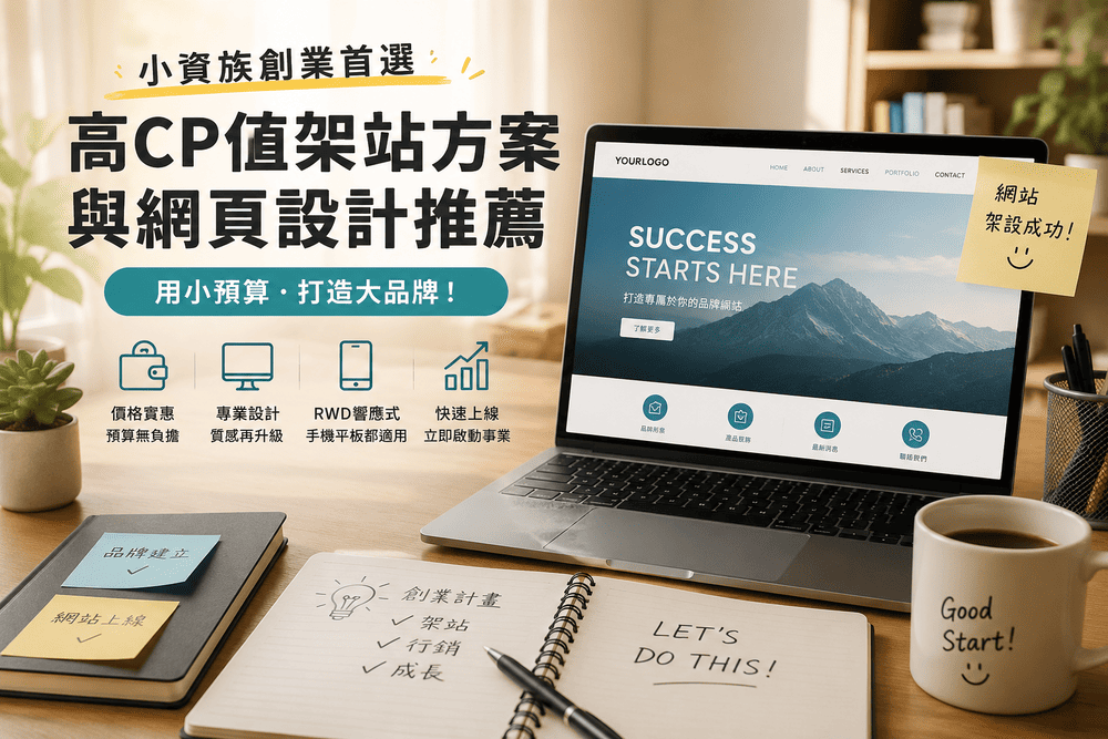 小資族創業高CP值架站方案與網頁設計推薦